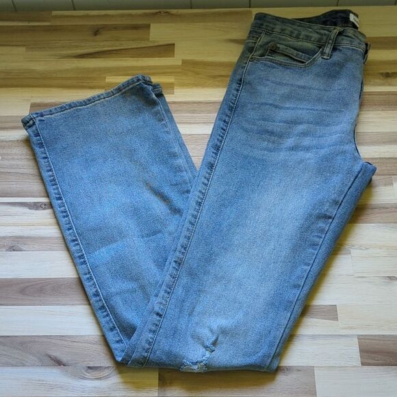 Kendall & Kylie Kurvy Mid Rise Baby Boot Jeans Size 5/6 - Picture 1 of 11